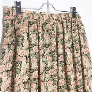 Vintage 1980's Floral Maxi Skirt